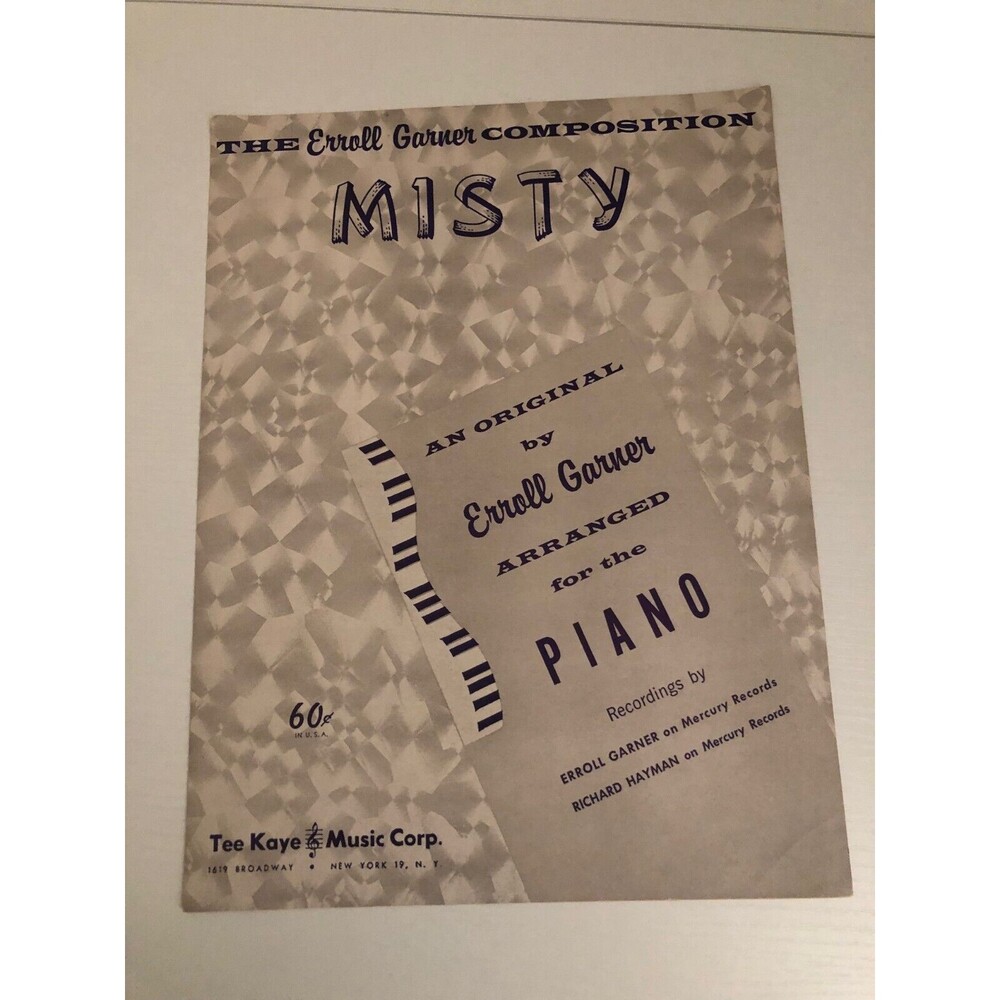 Vintage Sheet Music Misty Erroll Garner 1955